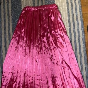 Pink midi skirt